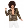 Men's Gold Zebra Disco Shirt - 70's Disco Costumes